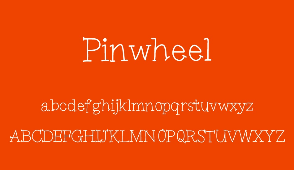 Pinwheel font