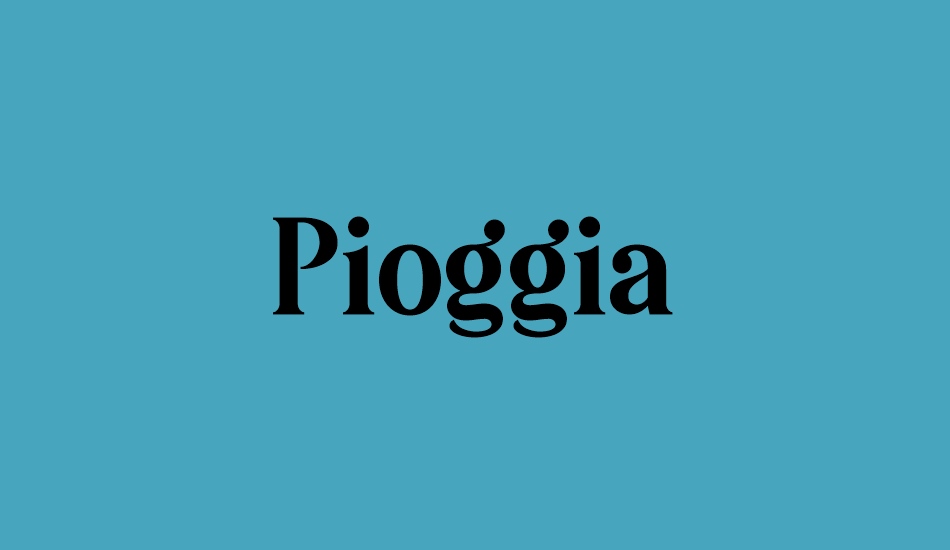 Pioggia font big