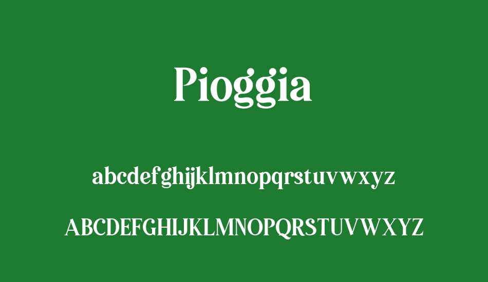 Pioggia font