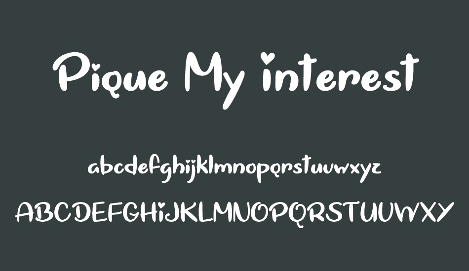 Pique My Interest font