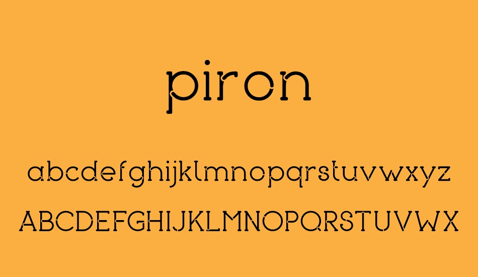Piron free font