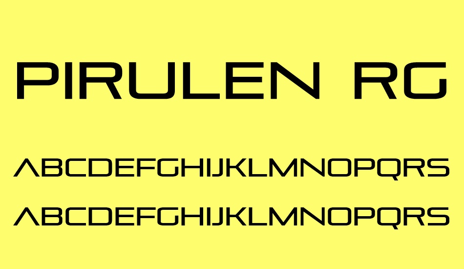 Pirulen Rg font