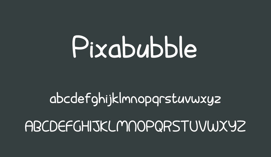 Pixabubble font