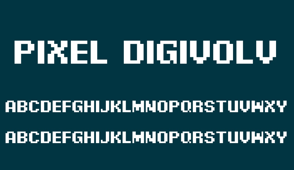 Pixel Digivolve font