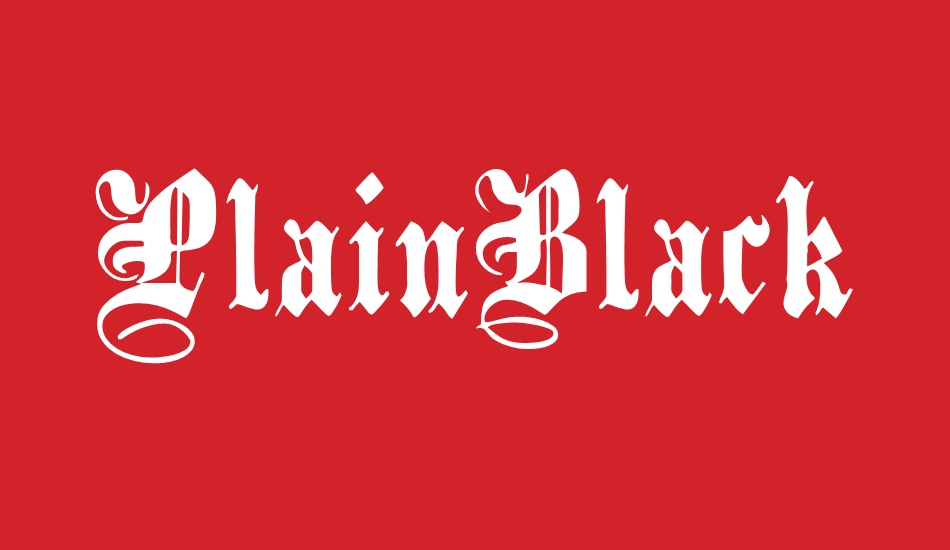 PlainBlack font big