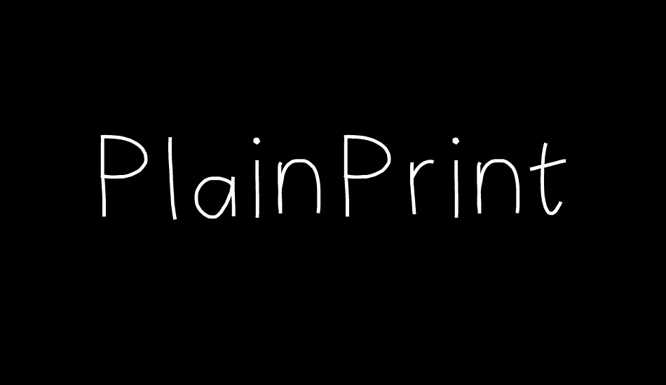 PlainPrint font big