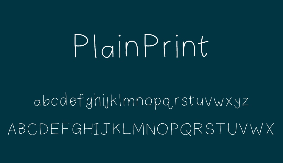 PlainPrint font