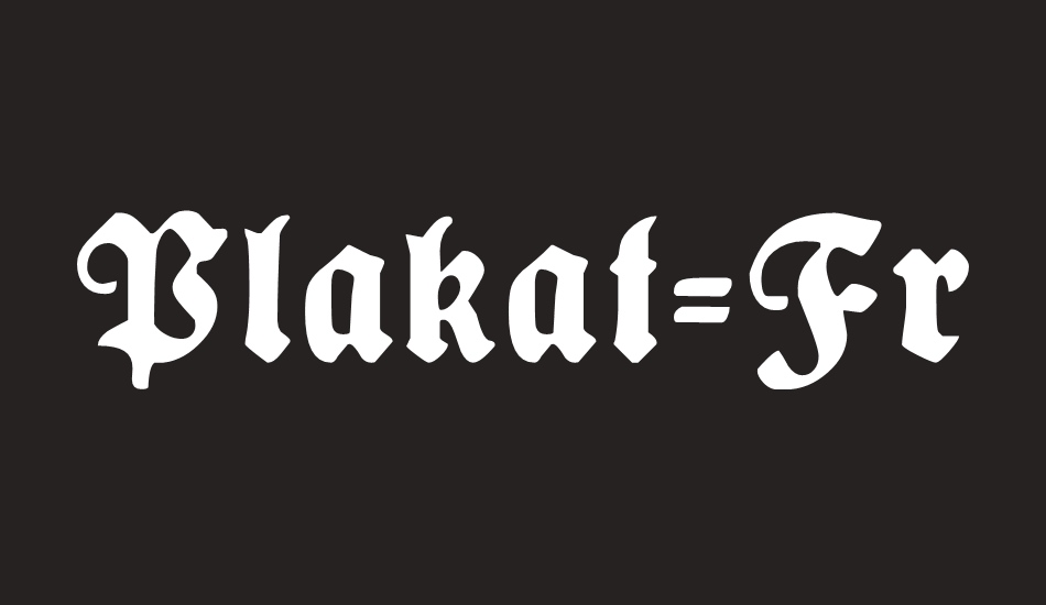 Plakat-Fraktur font big