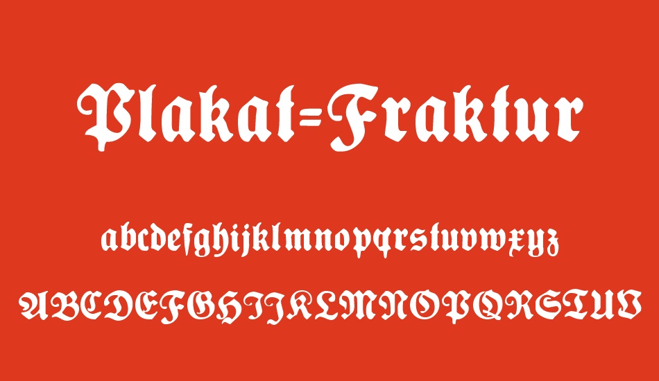 Plakat-Fraktur font