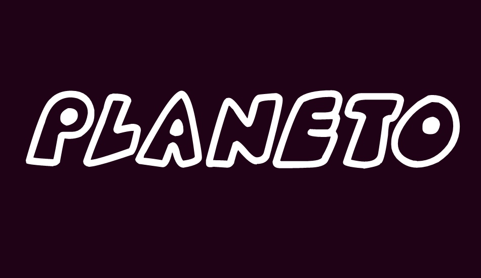 Planetoid X font big