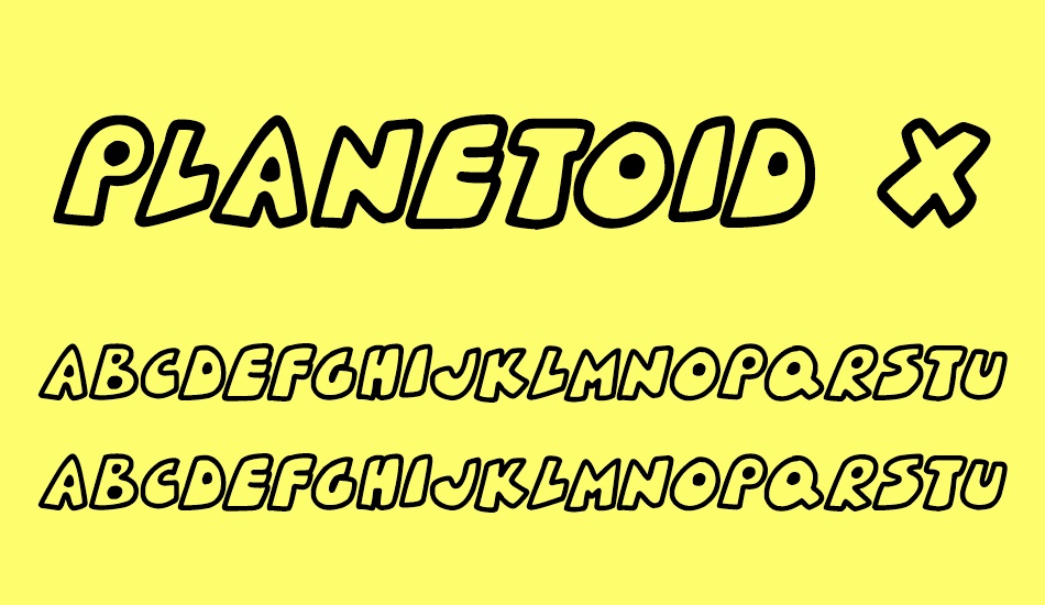Planetoid X font