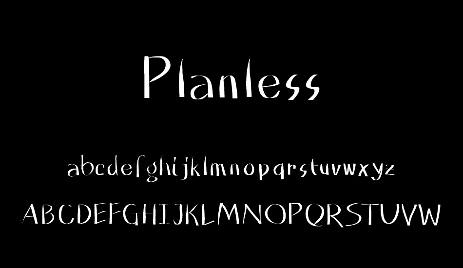 Planless font