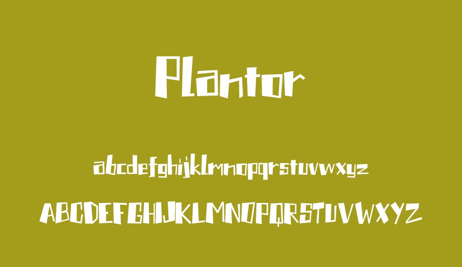 Plantor font