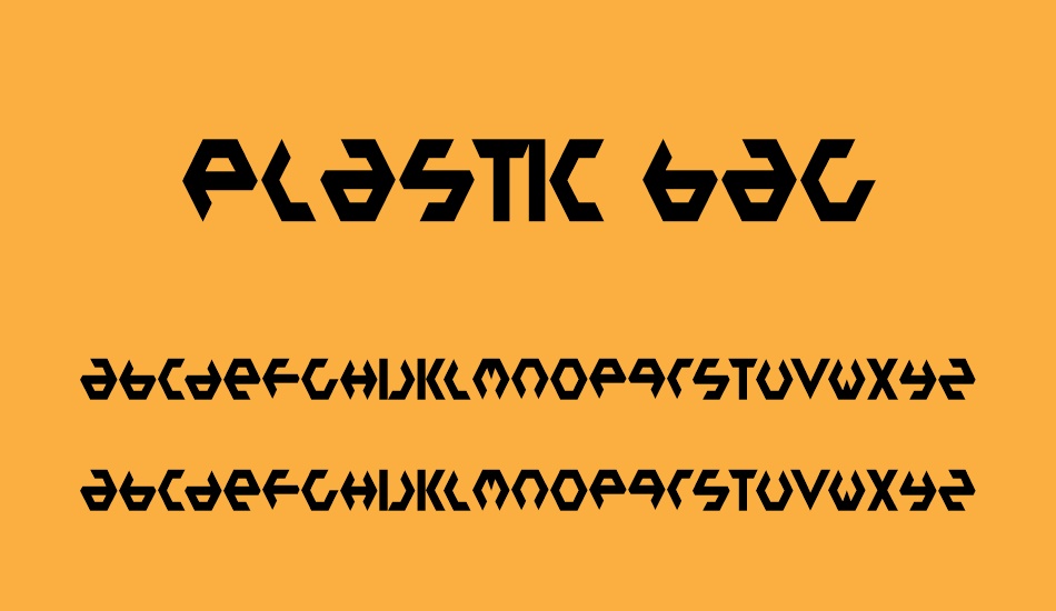 Plastic Bag font