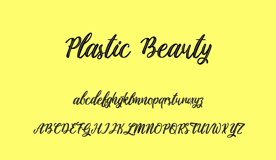 Plastic Beauty font