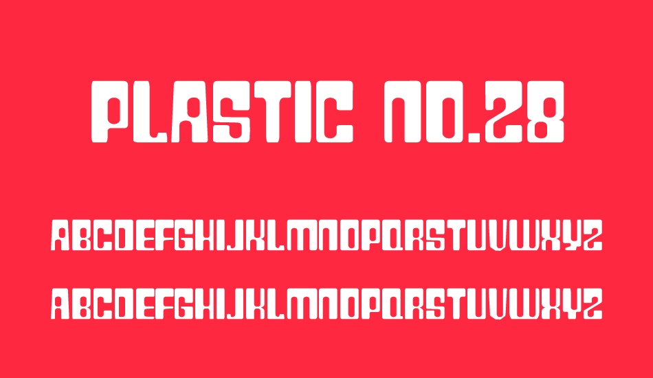 Plastic No.28 font