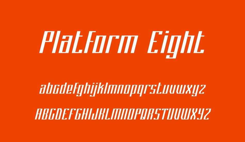 Platform Eight font