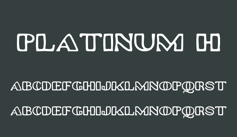 Platinum Hub Caps font