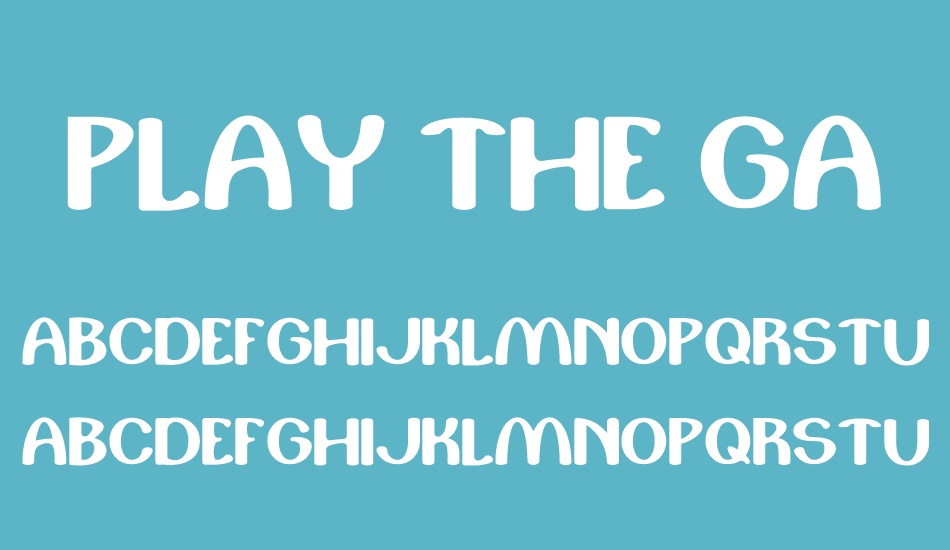 play the game font