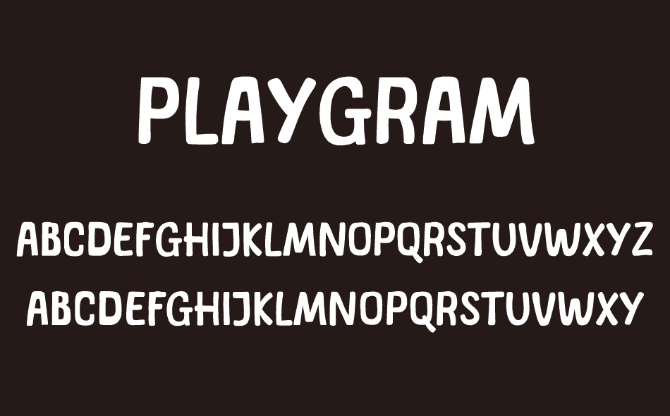 Playgram font