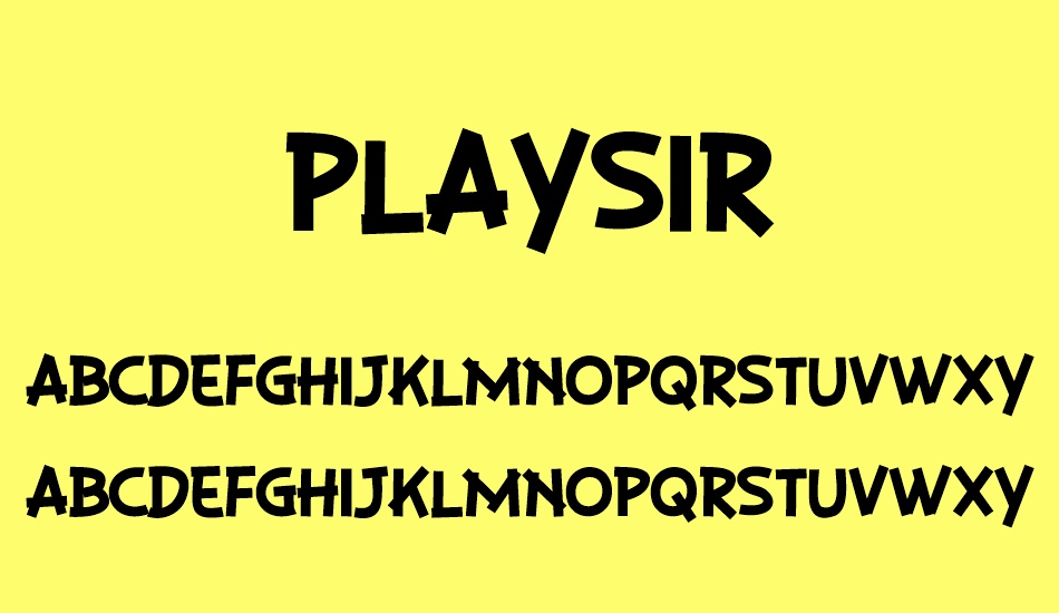 PLAYSIR font