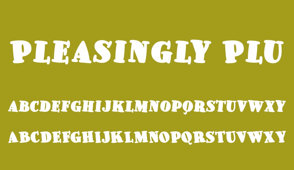 Pleasingly Plump NF font