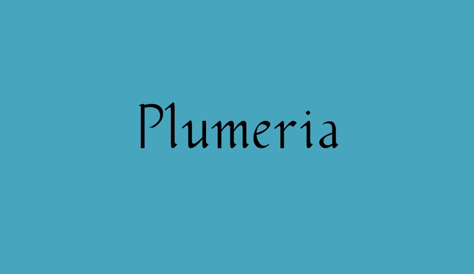 Plumeria font big