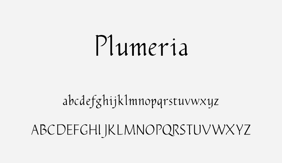 Plumeria font