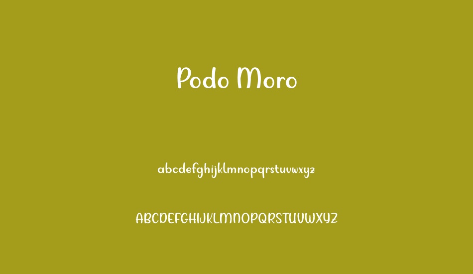 Podo Moro font