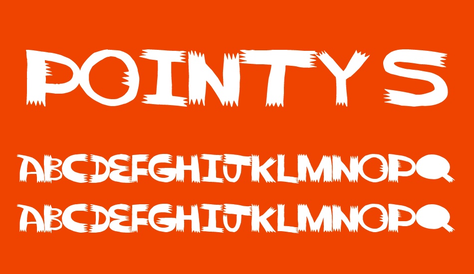 pointy solid font