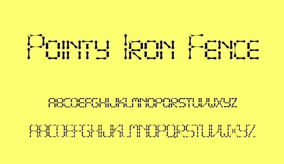 Pointy Iron Fence font