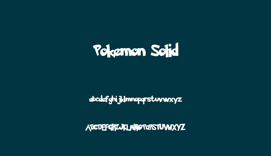 Pokemon Solid font