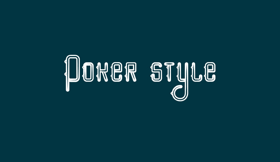 Poker style font big