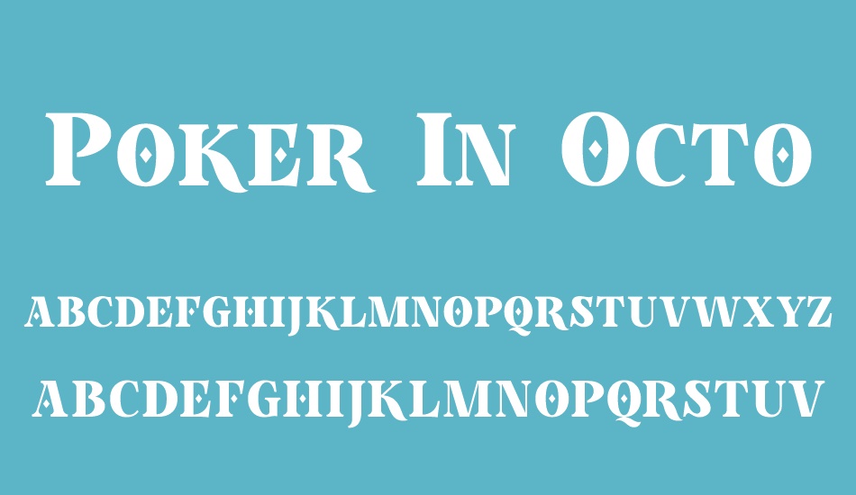 Poker In October Demo font