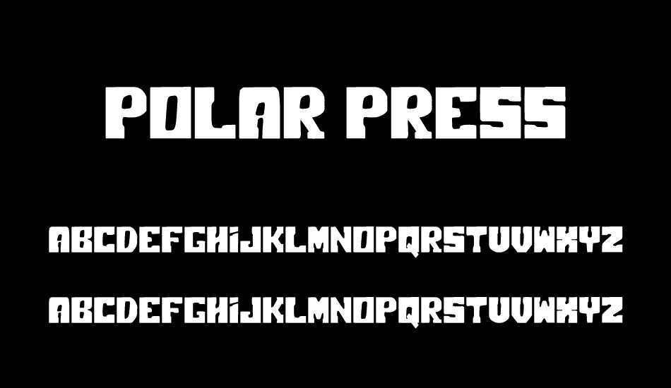 polar-press font