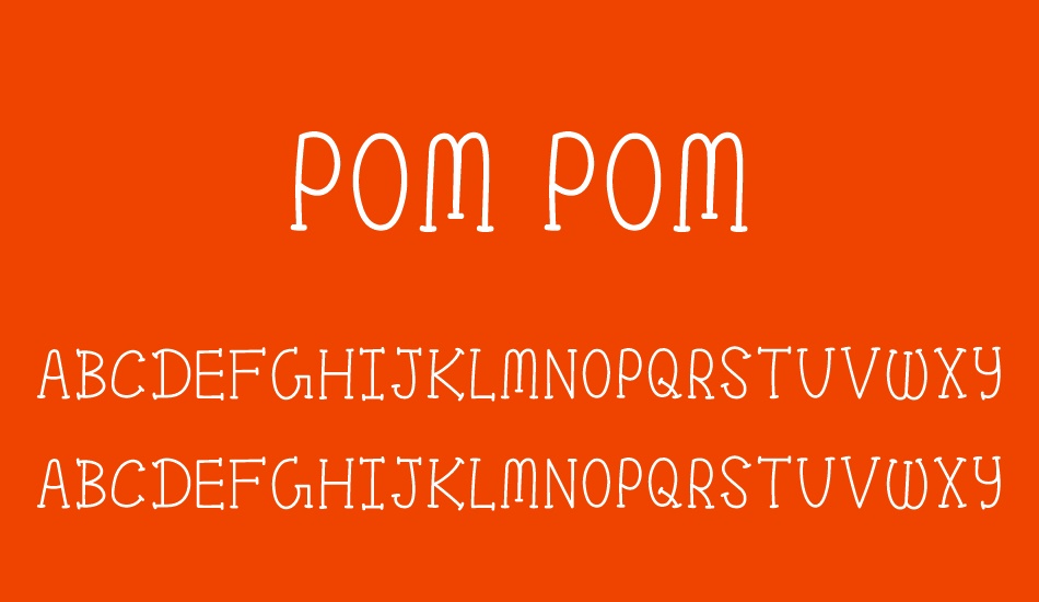 Pom Pom font