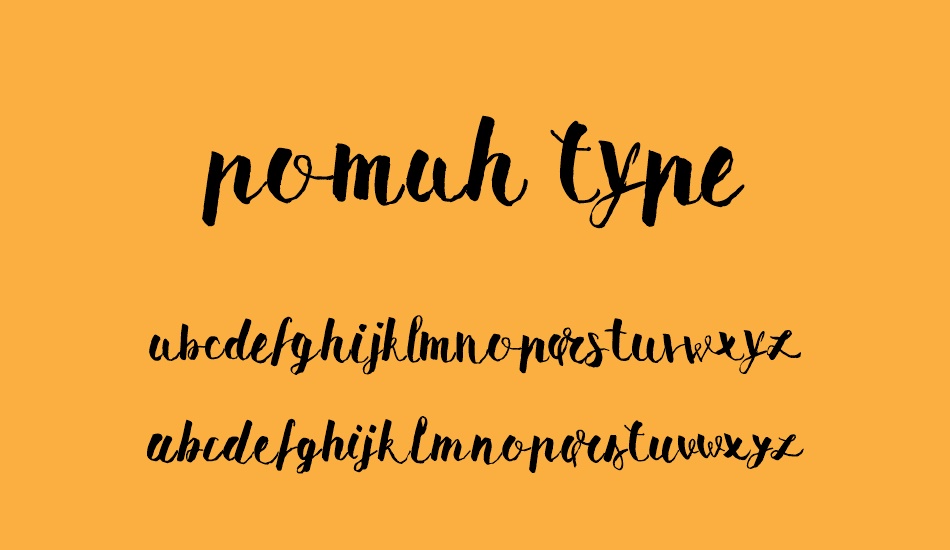 Pomah Type font