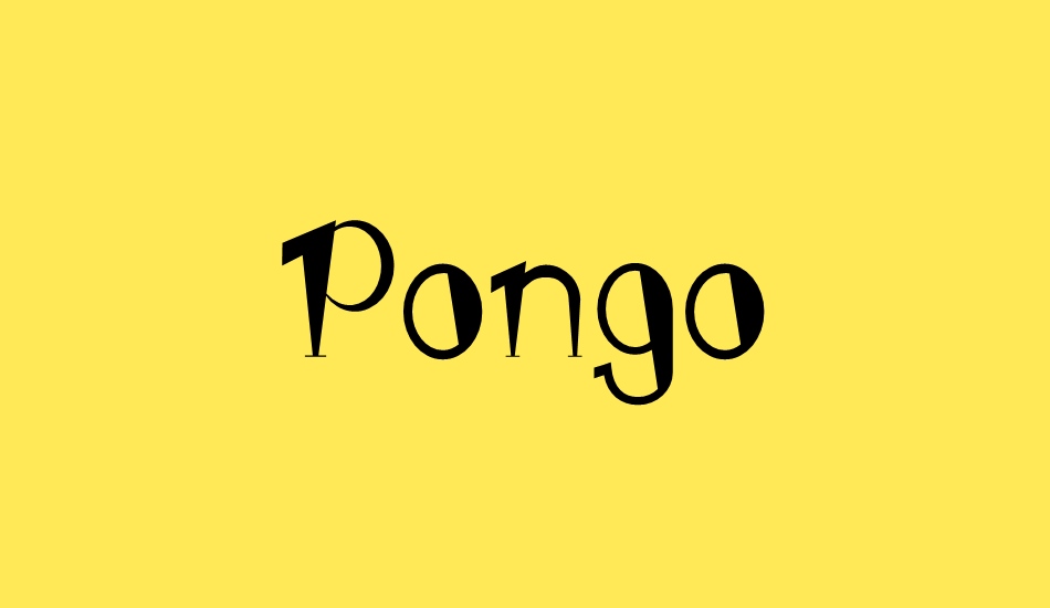 Pongo font big