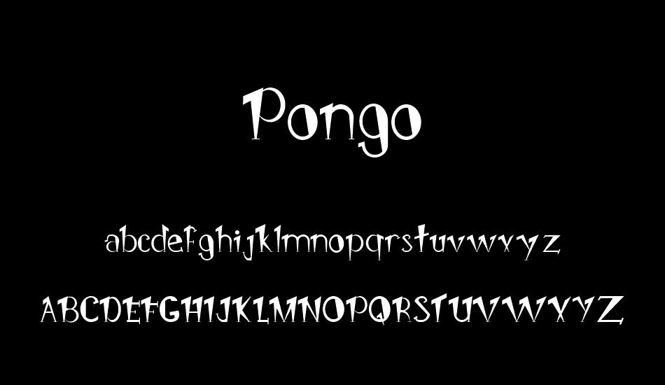 Pongo font