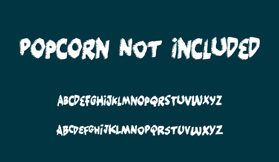 Popcorn NOT included font