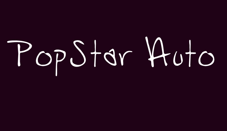 PopStar Autograph font big