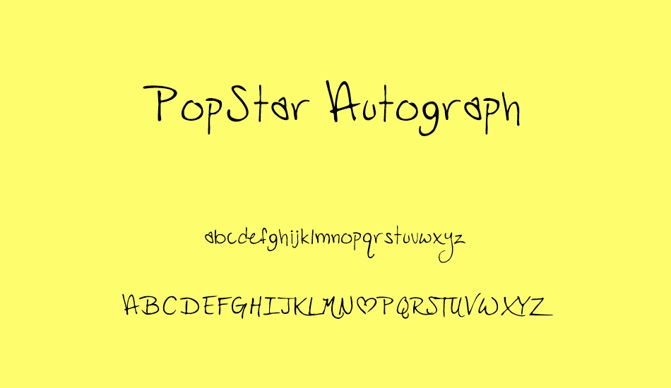 PopStar Autograph font