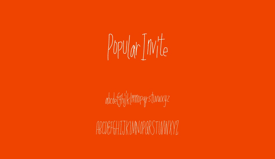 PopularInvite font