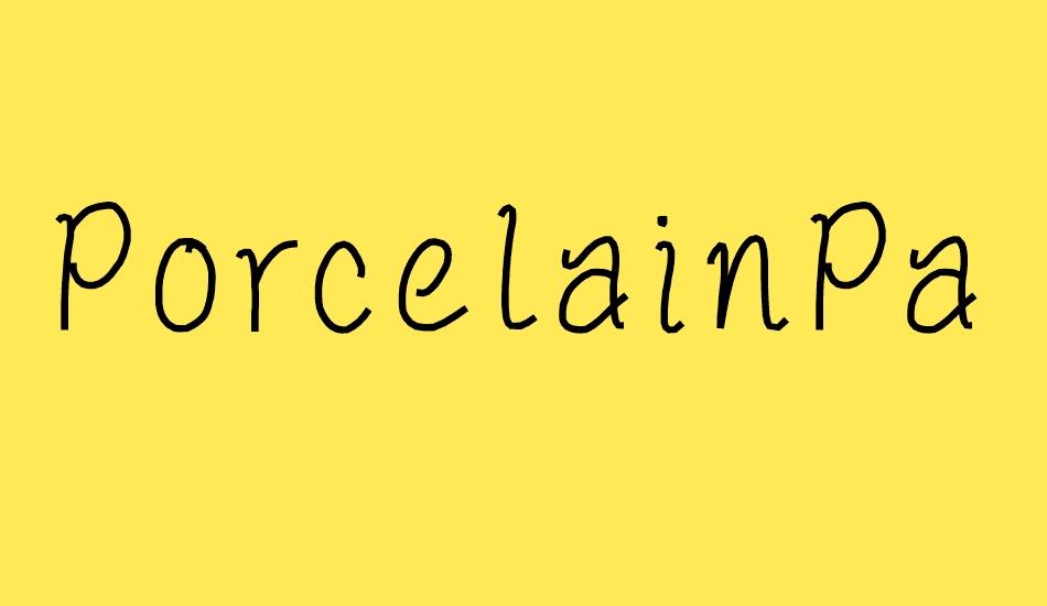 PorcelainPaperPie font big