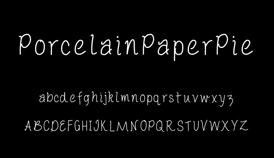 PorcelainPaperPie font