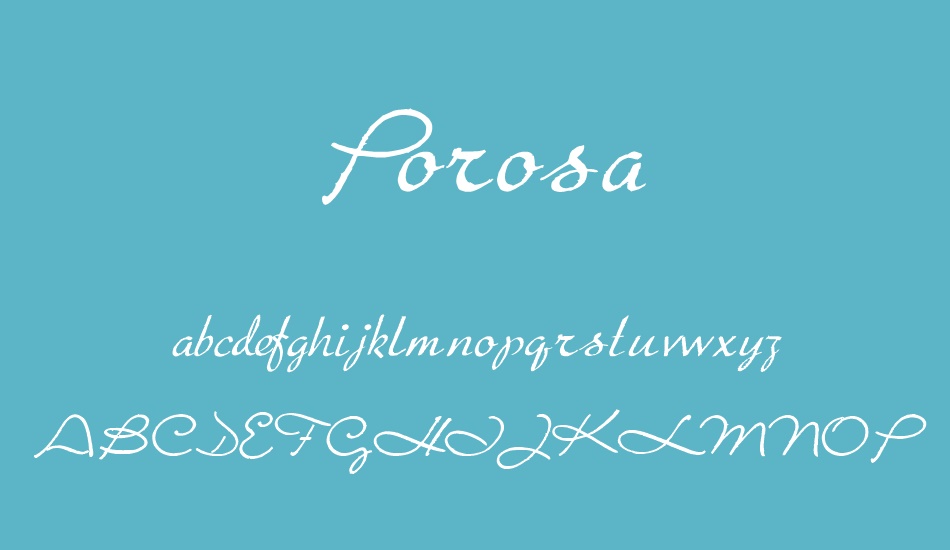 Porosa font