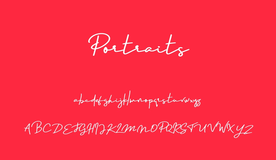 Portraits font