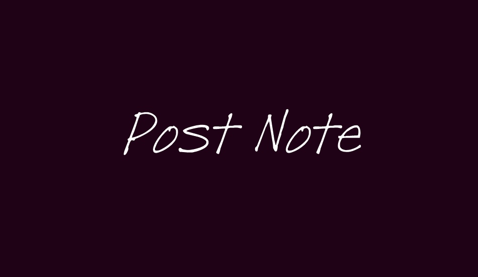 Post Note font big