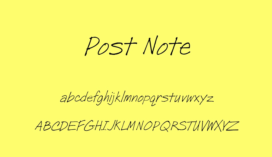 Post Note font