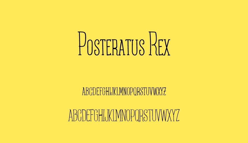 Posteratus Rex font